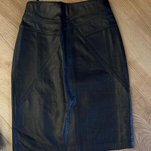Vintage Black Leather Skirt size 5/6